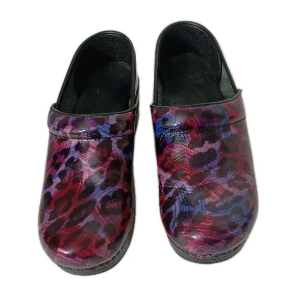 Dansko Women’s Nursing Clogs Multi Colored Leopard Print Size 37 US 7 - Picture 3 of 7